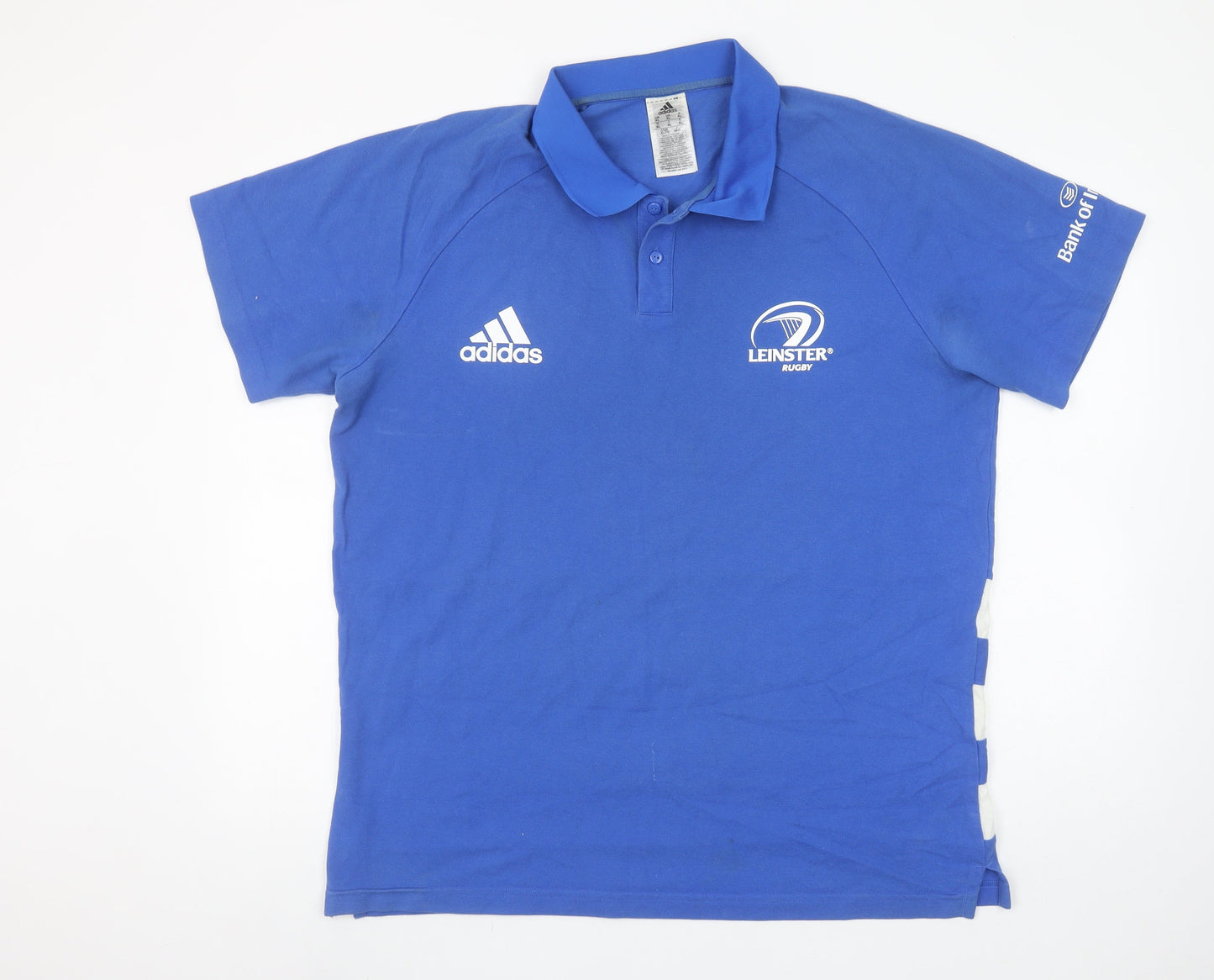 Adidas Men’s Blue Leinster Rugby Polo Shirt XL Cotton Blend
