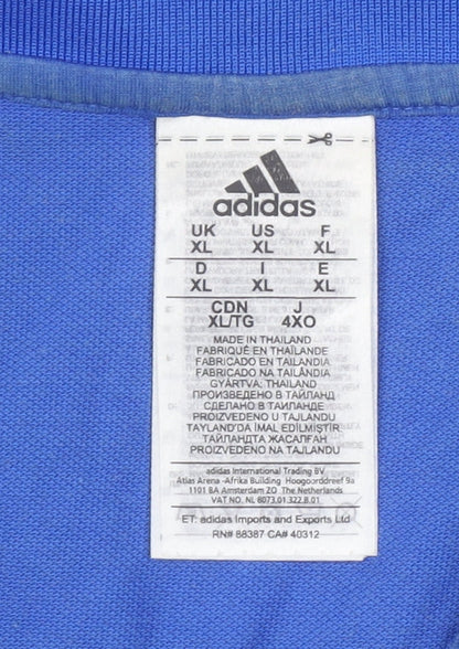 Adidas Men’s Blue Leinster Rugby Polo Shirt XL Cotton Blend