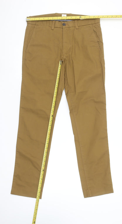 GAP Men's Brown Slim Fit Chino Trousers Size 30x30