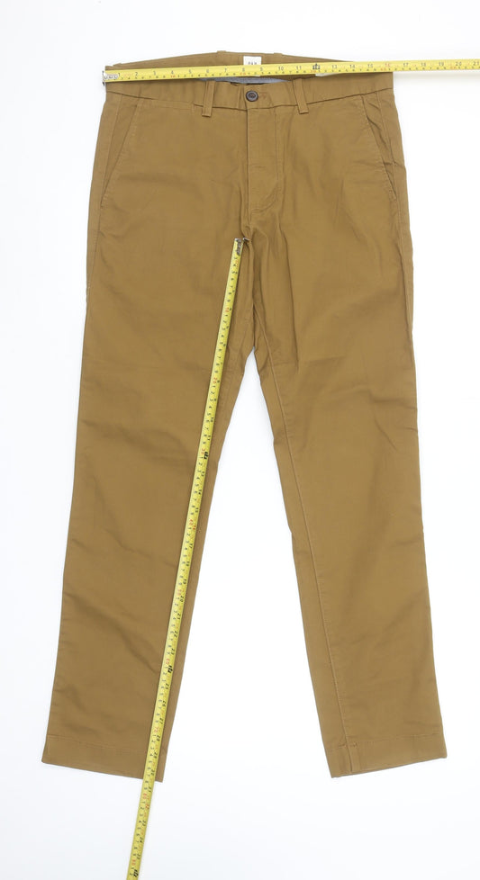 GAP Men's Brown Slim Fit Chino Trousers Size 30x30