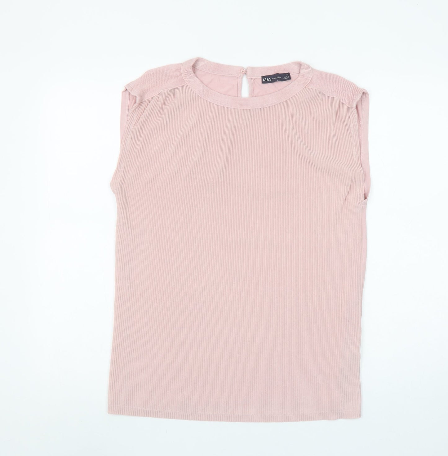 Womens UK Size 14 Marks and Spencer Pink Basic Blouse