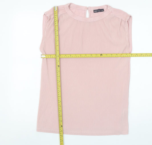 Womens UK Size 14 Marks and Spencer Pink Basic Blouse