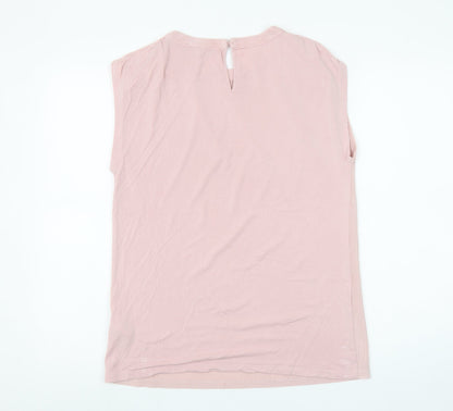 Womens UK Size 14 Marks and Spencer Pink Basic Blouse