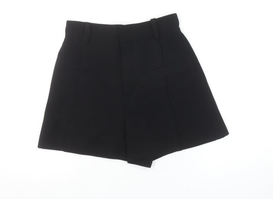 Zara Women Black XS Chino Shorts 100% Polyester