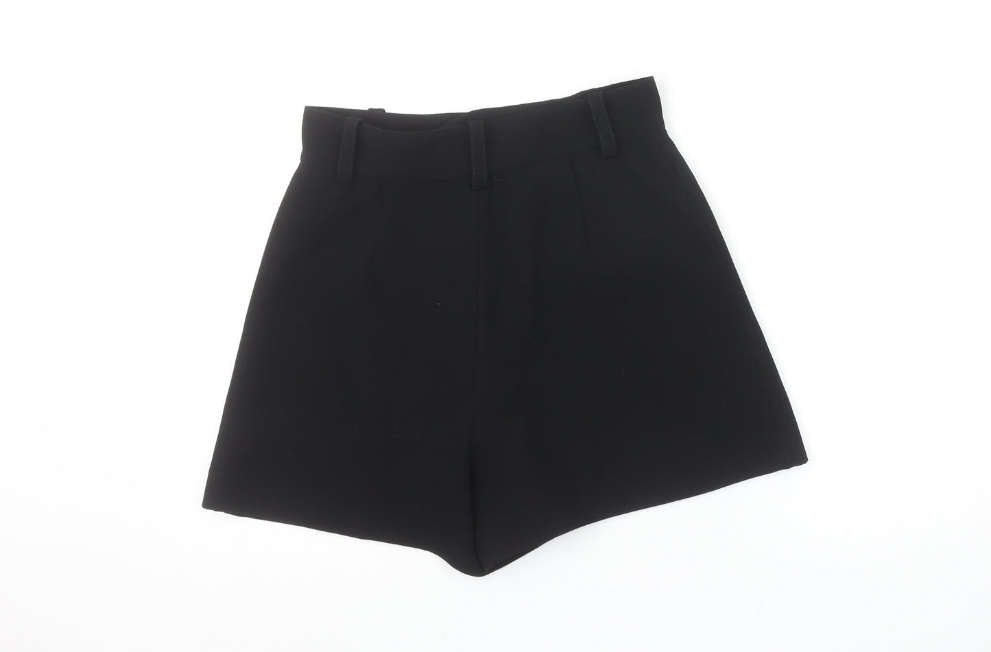 Zara Women Black XS Chino Shorts 100% Polyester