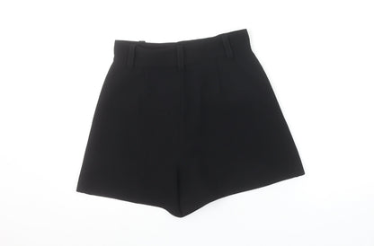 Zara Women Black XS Chino Shorts 100% Polyester