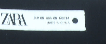 Zara Women Black XS Chino Shorts 100% Polyester