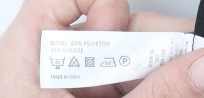 Debenhams Men's Brown Polyester Viscose Pleated Trousers Size 36 Short