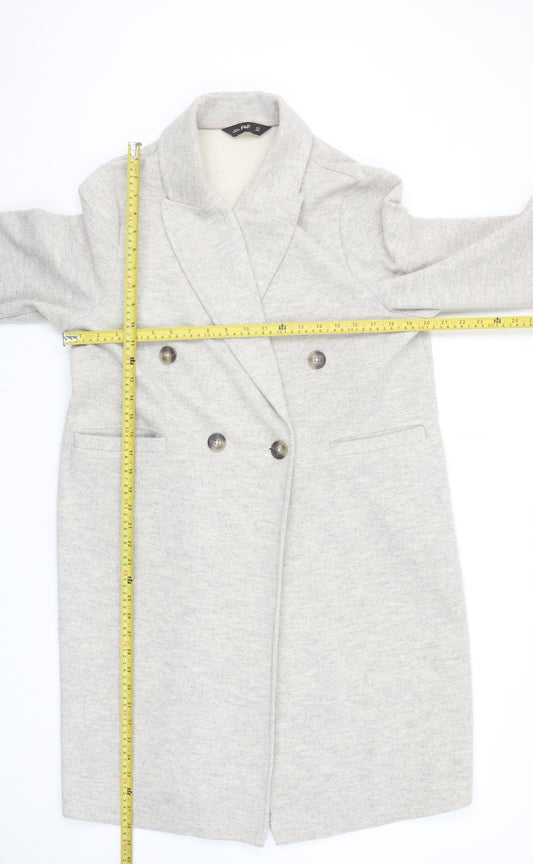 F&F Women’s Beige Mid-Length Overcoat Size M Polyester Blend