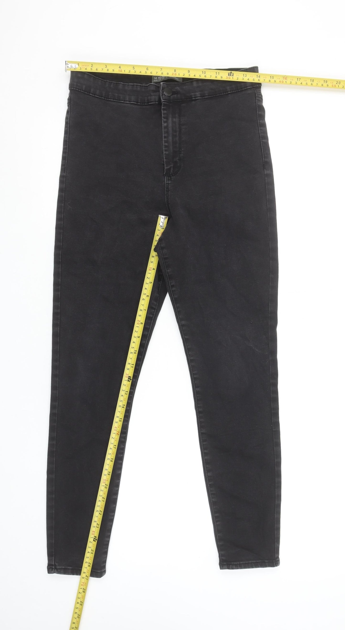 Denim Co. Women's Black Skinny Jeans Size 14 Stretch Fit