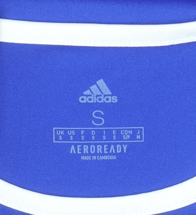 Adidas Men Blue S Aeroready Short Sleeve Sports T-Shirt