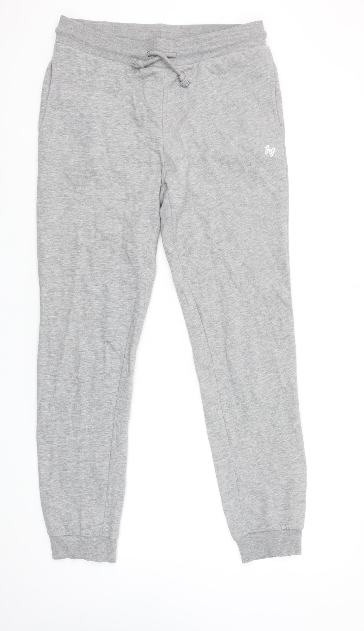 Jack & Jones Mens Grey Jogger Trousers M Regular Fit Casual