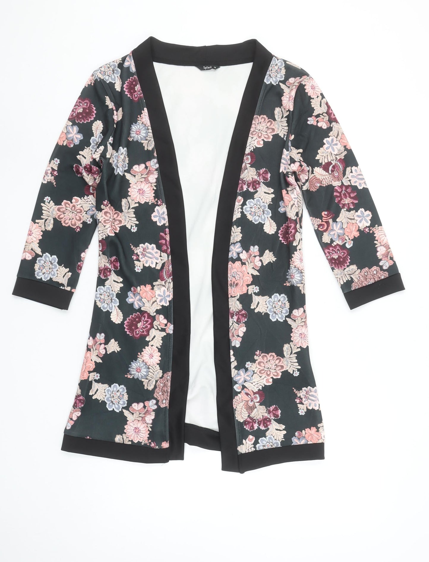 Womens UK Size 12 SPLASH Multicoloured Kimono Blouse