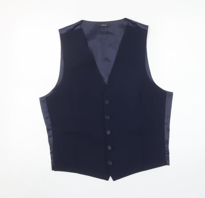 Mens UK Size M Marks and Spencer Regular Blue Suit Waistcoat