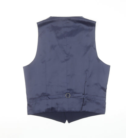 Mens UK Size M Marks and Spencer Regular Blue Suit Waistcoat
