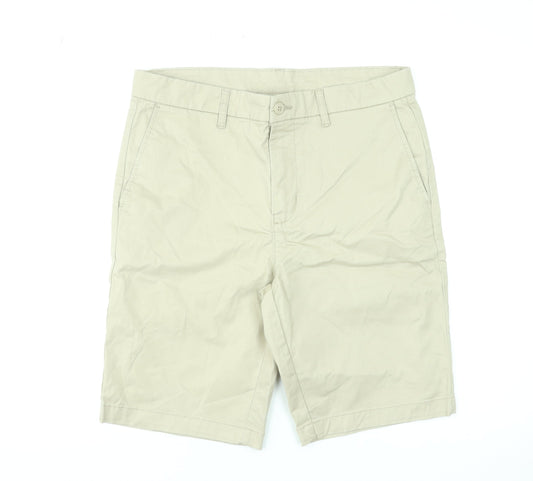 Dunnes Stores Men's Beige Chino Shorts Size L 34in Cotton Blend