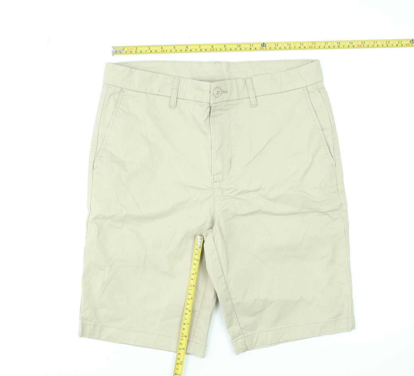 Dunnes Stores Men's Beige Chino Shorts Size L 34in Cotton Blend