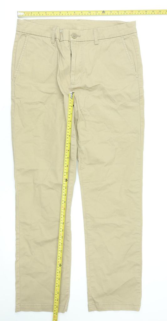 Dunnes Stores Men’s Beige Chino Trousers 34W 31L Cotton Stretch
