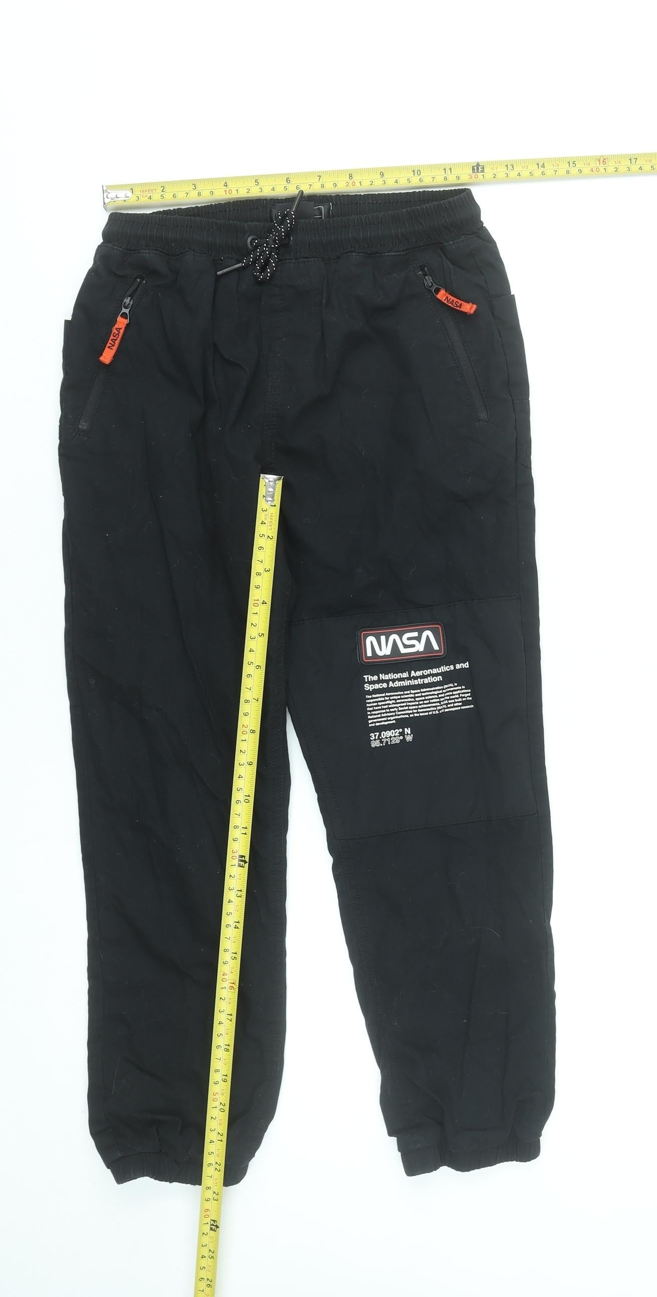 Boys UK Size 10 Years NEXT Regular Fit Jogger Black Trousers