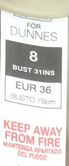 Dunnes Womens Beige Cotton Trench Coat Size 8 Belted Mid-Length