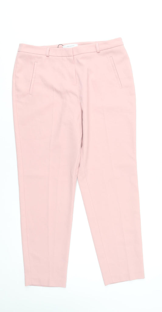 Primark Women’s Pink Tapered Trousers Size 12 Polyester Workwear