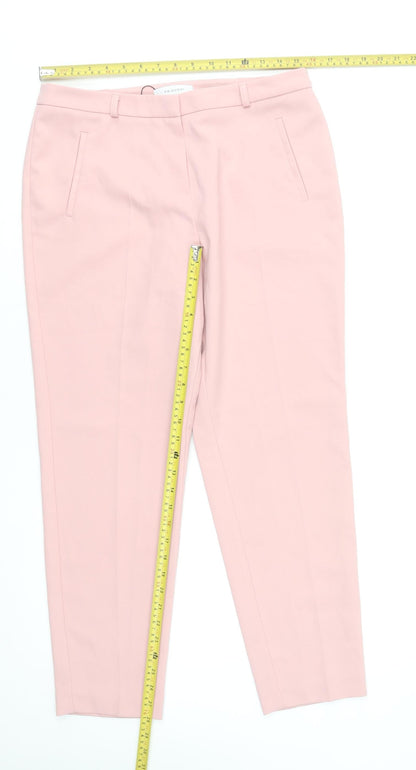 Primark Women’s Pink Tapered Trousers Size 12 Polyester Workwear