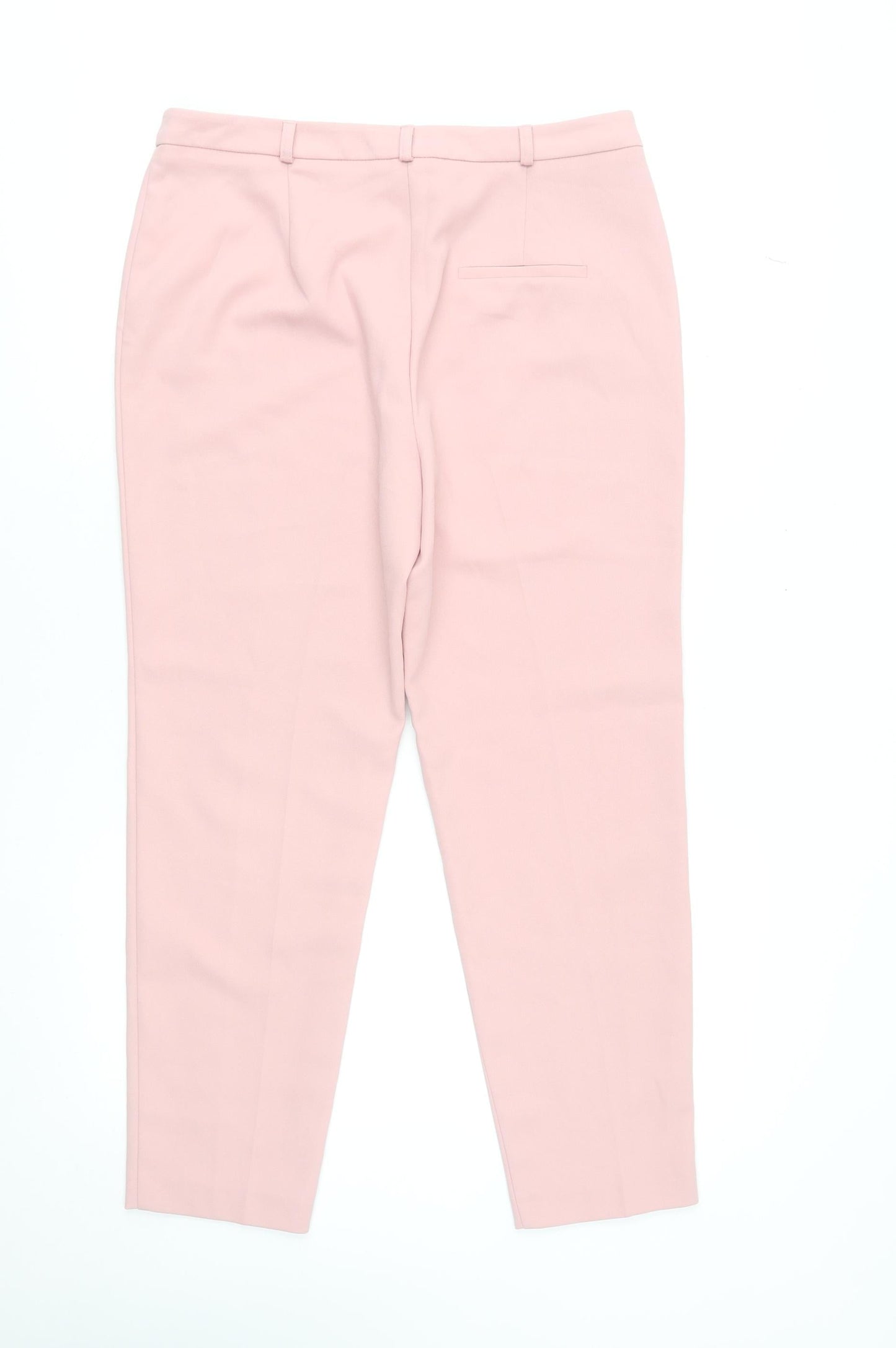 Primark Women’s Pink Tapered Trousers Size 12 Polyester Workwear