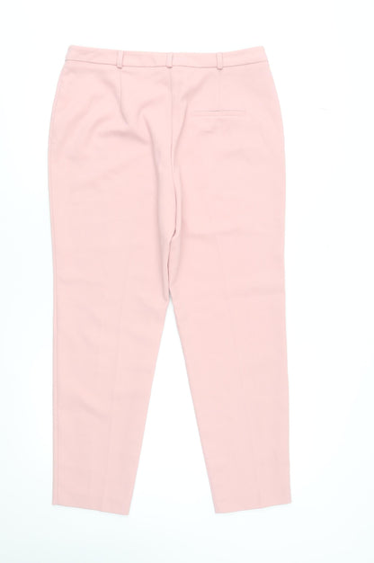 Primark Women’s Pink Tapered Trousers Size 12 Polyester Workwear