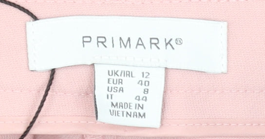 Primark Women’s Pink Tapered Trousers Size 12 Polyester Workwear