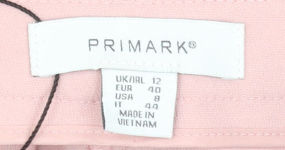 Primark Women’s Pink Tapered Trousers Size 12 Polyester Workwear