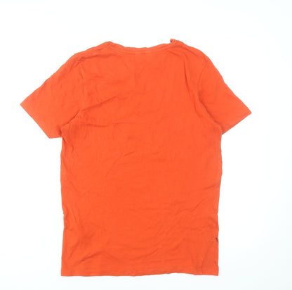 Mens UK Size S JACK & JONES Orange  T-Shirt