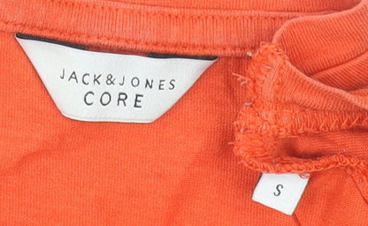 Mens UK Size S JACK & JONES Orange  T-Shirt