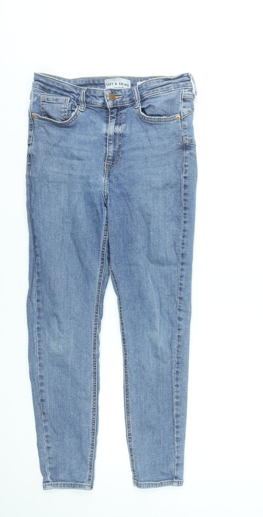 New Look Women's Blue Lift & Shape Skinny Jeans UK 12 30in