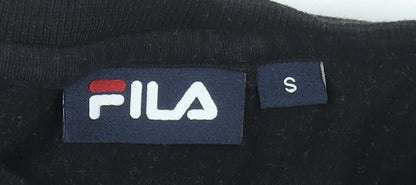 Womens UK Size S FILA Black Cropped T-Shirt