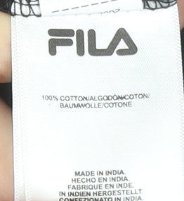Womens UK Size S FILA Black Cropped T-Shirt