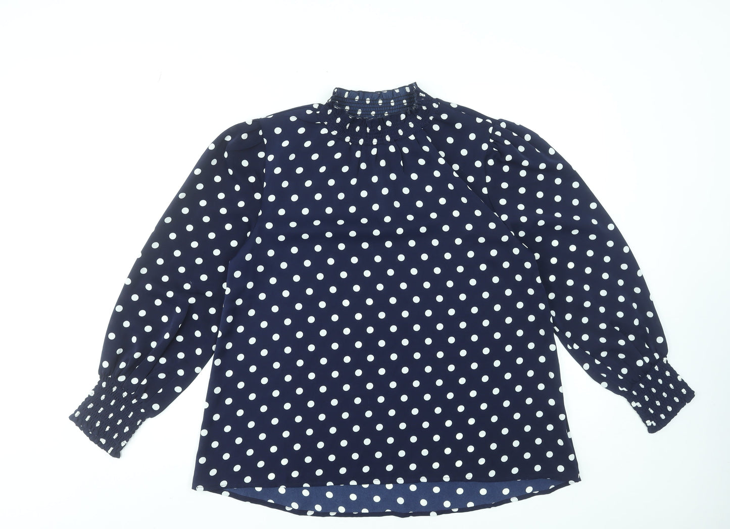 Womens UK Size M Rowen Avenue Blue Tunic Blouse