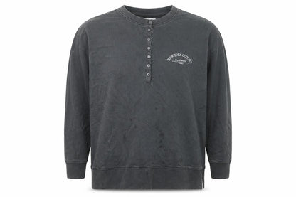 Mens UK Size XL NEXT Grey Henley Sweatshirt