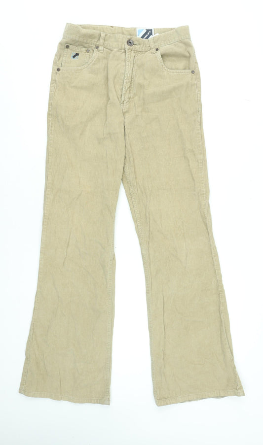 Corrupt Mens Beige Corduroy Trousers Size M Relaxed Fit Casual