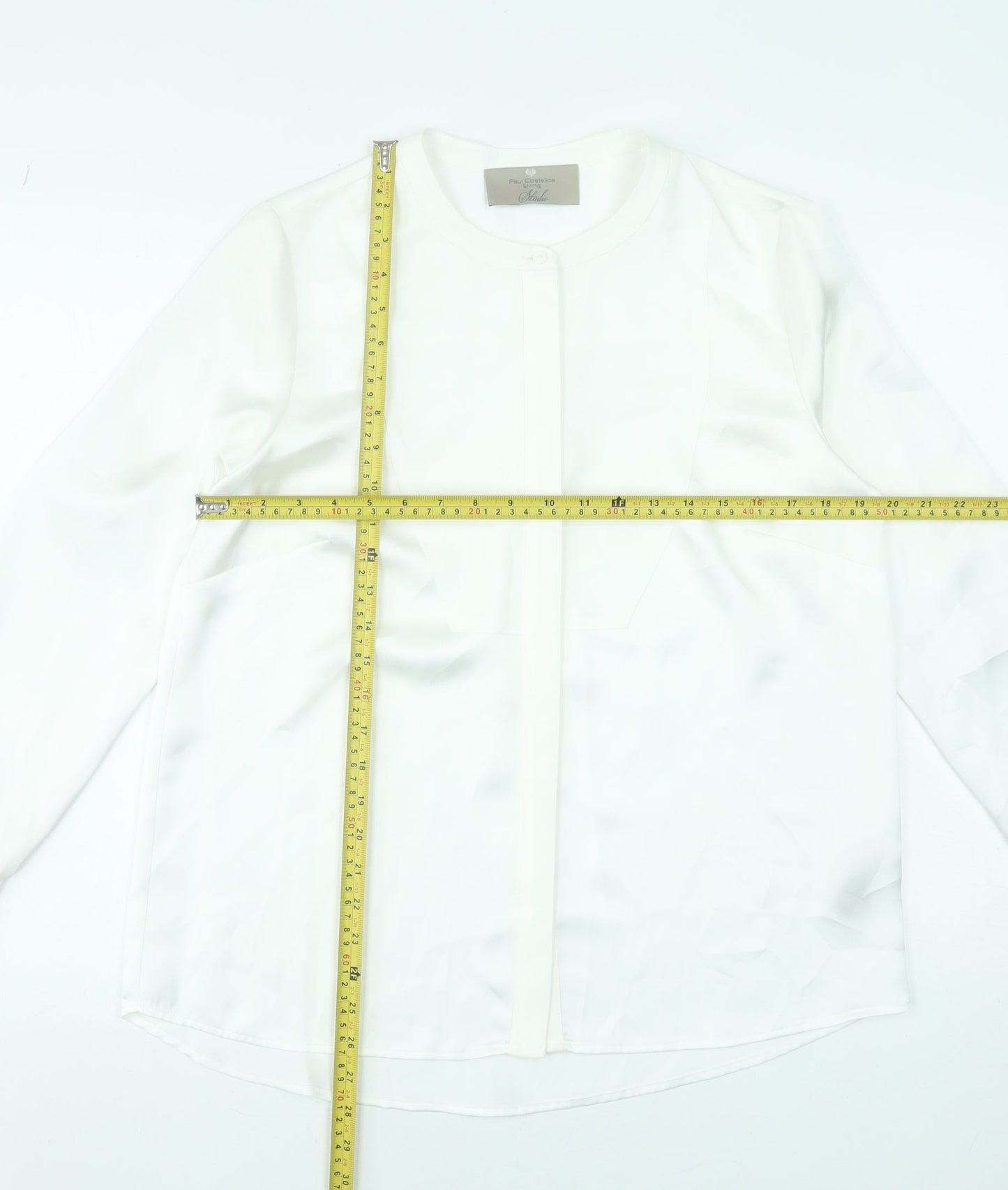 Womens UK Size 12 Paul Costelloe Living Studio Ivory Basic Blouse