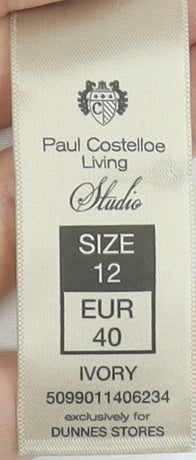 Womens UK Size 12 Paul Costelloe Living Studio Ivory Basic Blouse