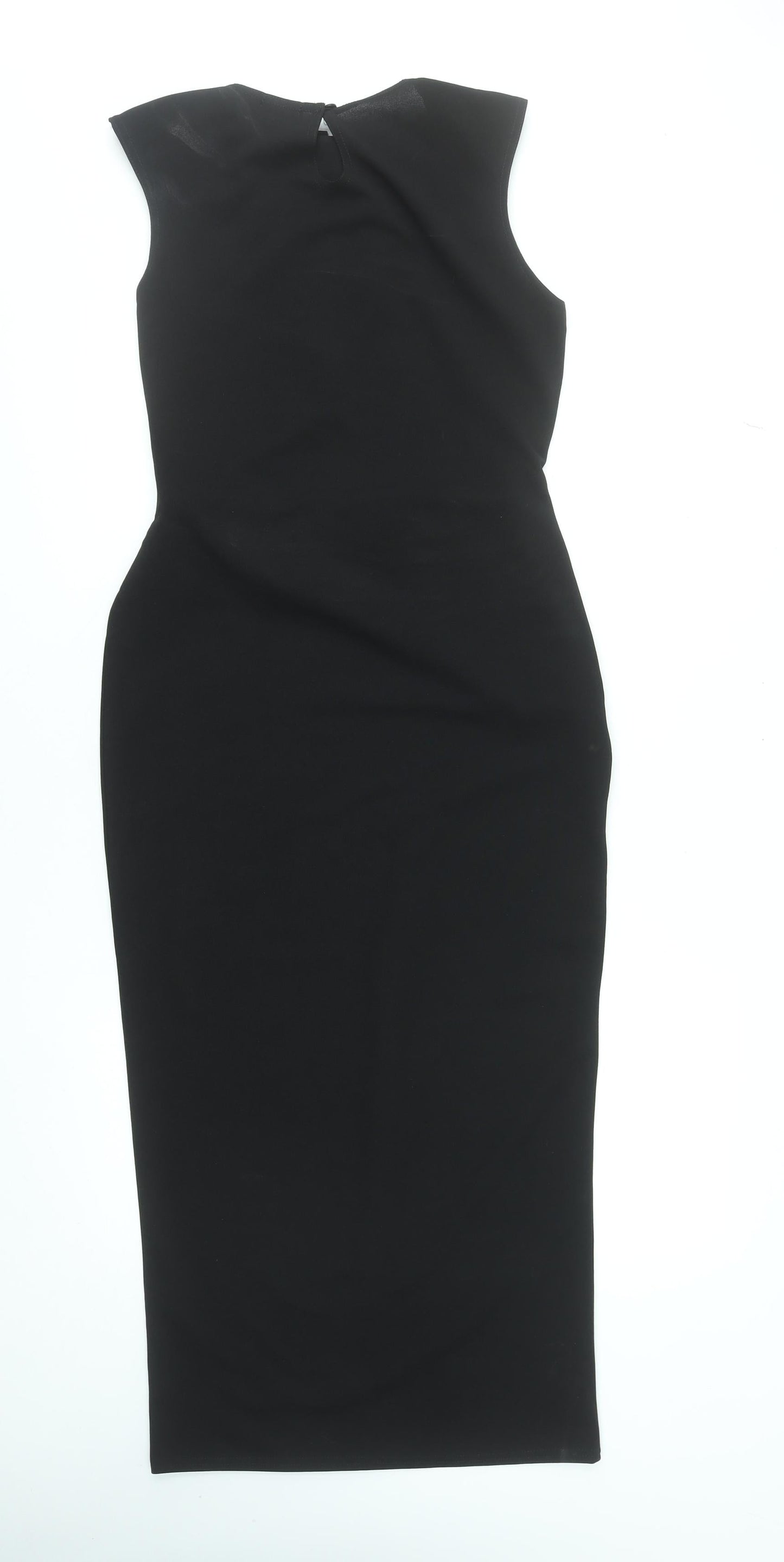 Boohoo Womens Black Size 12 Bodycon Midi Dress Sleeveless Crew Neck