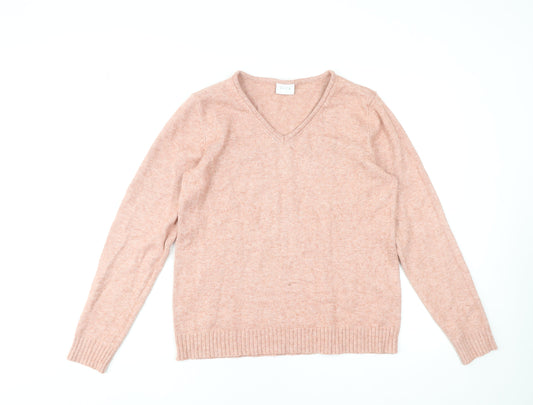 Womens UK Size L VILA Pink Pullover Jumper