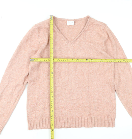 Womens UK Size L VILA Pink Pullover Jumper