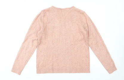 Womens UK Size L VILA Pink Pullover Jumper
