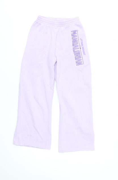Girls UK Size 10-11 Years H&M Regular Fit Sweatpants Purple Trousers