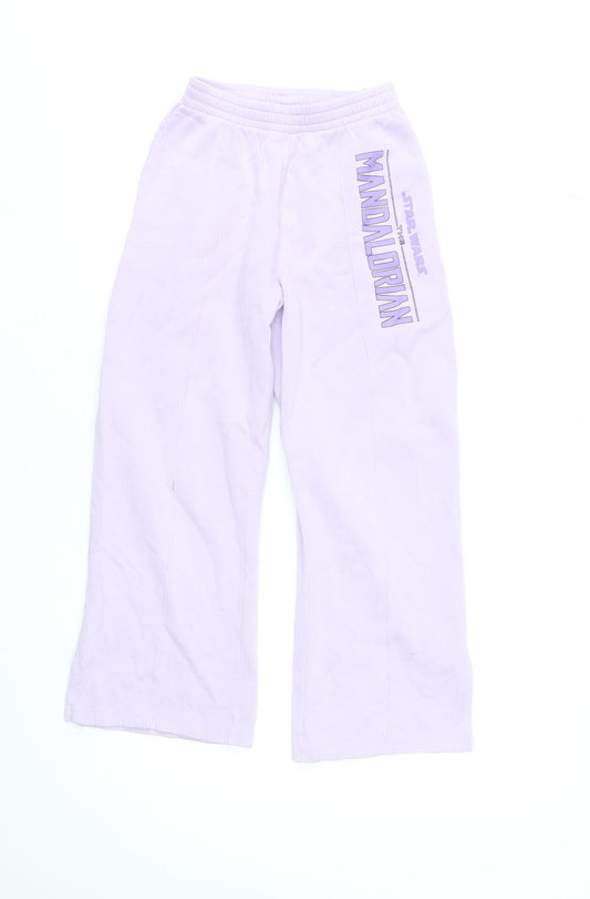 Girls UK Size 10-11 Years H&M Regular Fit Sweatpants Purple Trousers