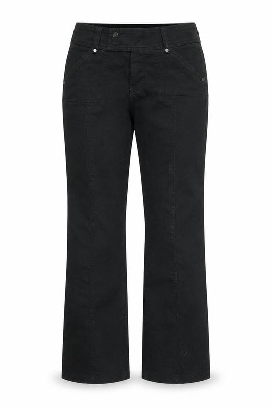 Front view of Mexx Women's Black Straight Leg Jeans, size 10, Regular Fit