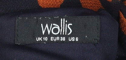 Wallis Womens Black & Brown Animal Print Sleeveless Jumpsuit Size 10