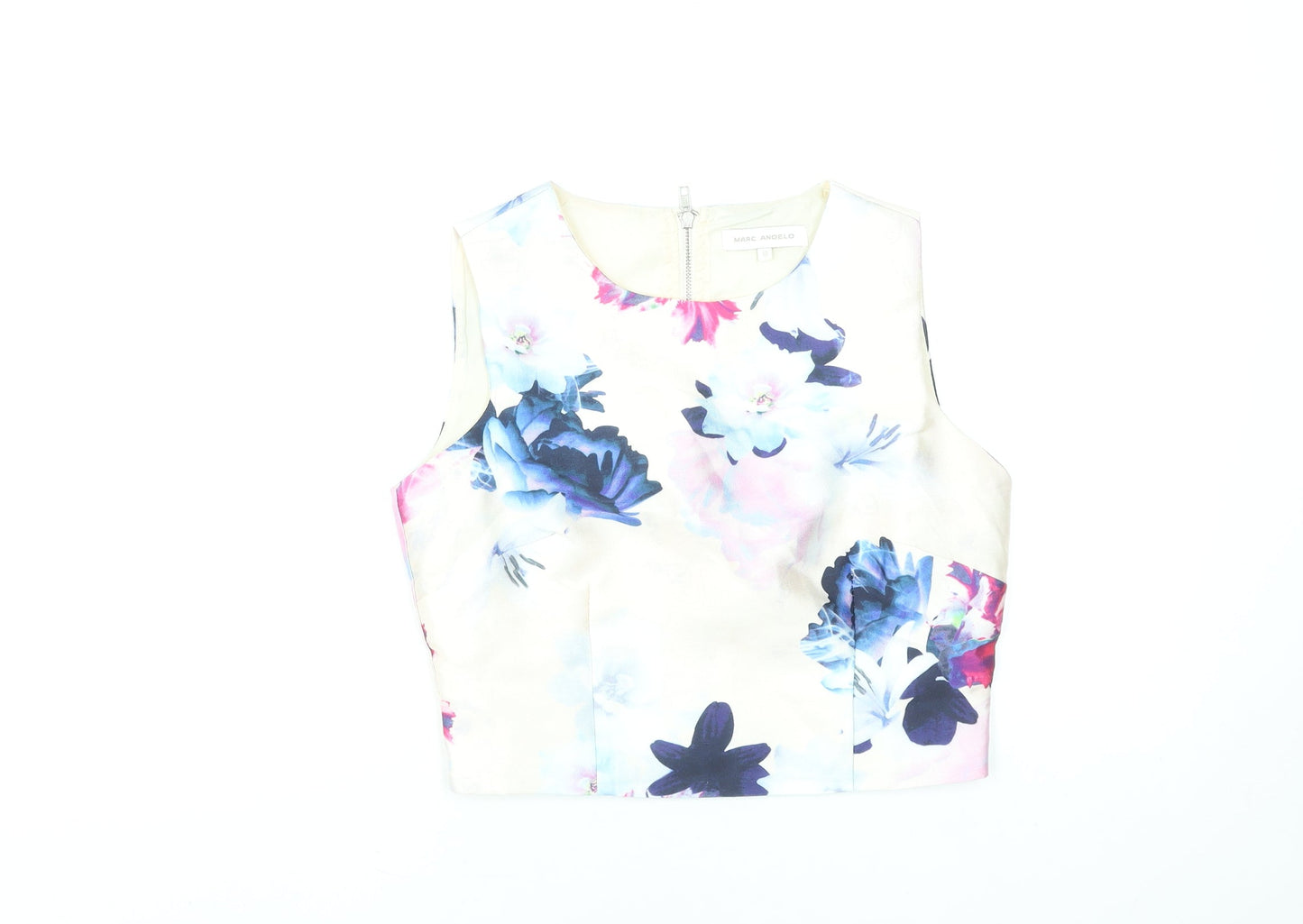 Womens UK Size 10 Marc Angelo Multicoloured Cropped Blouse