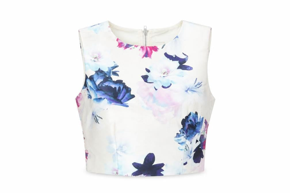Womens UK Size 10 Marc Angelo Multicoloured Cropped Blouse